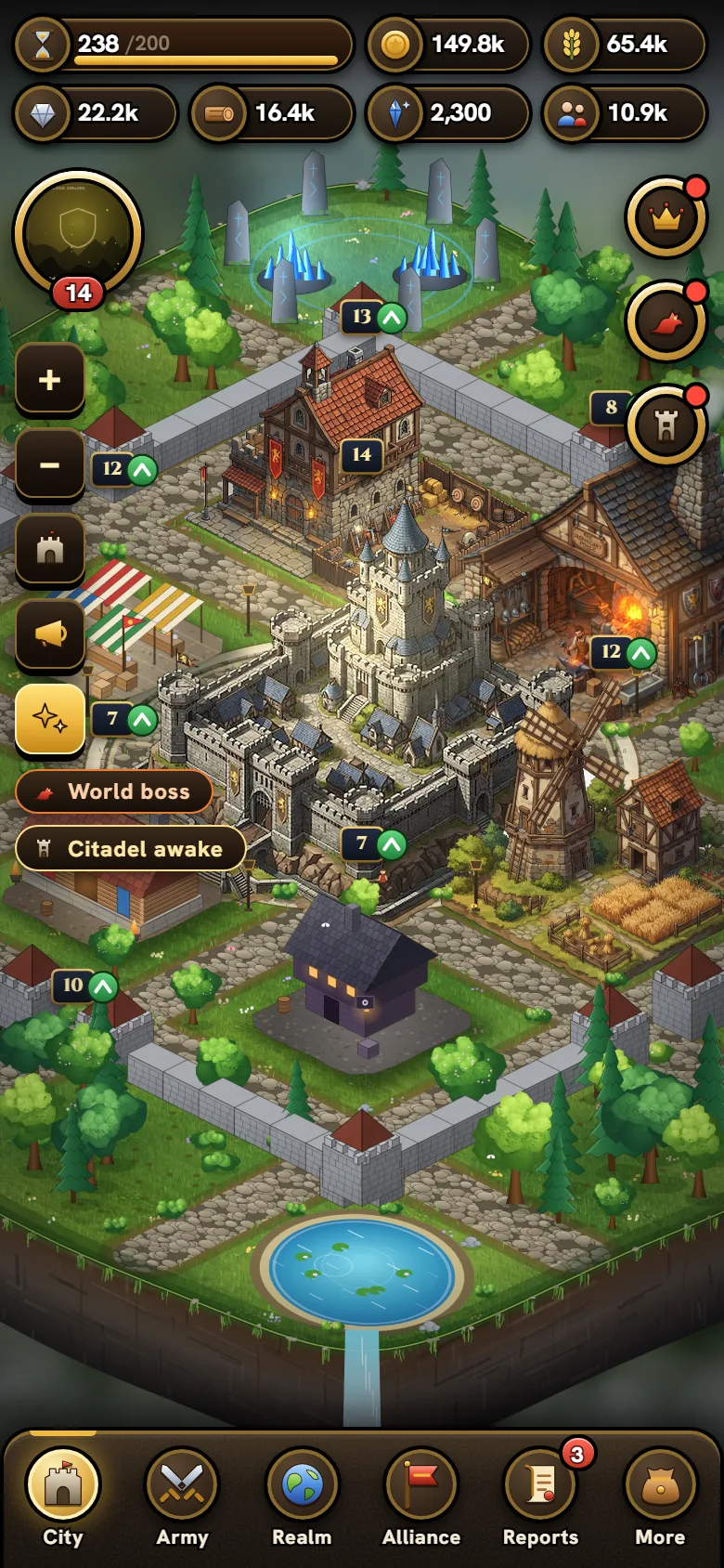 Tap any building
